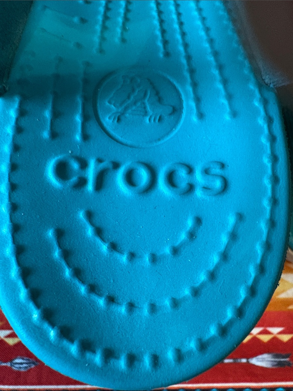 CROCS Women's Bright Teal Strappy Sandals - Picture 3 of 6